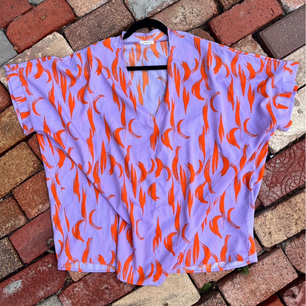JODIFL Lavender and Orange Top